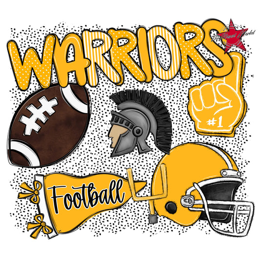 Warriors Football Spirit-Yellow