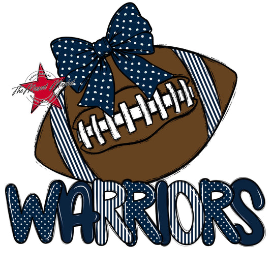 Warriors Football Spirit Design-Navy