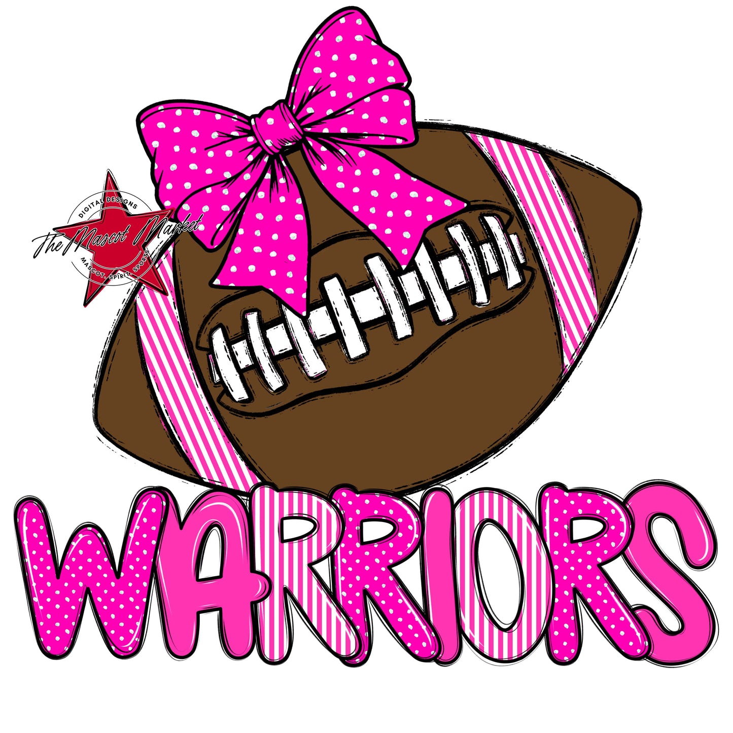 Warriors Football Spirit Design-Pink