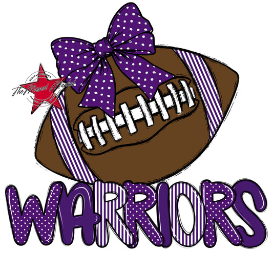 Warriors Football Spirit Design-Purple