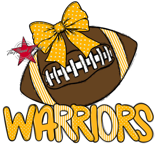 Warriors Football Spirit Design-Yellow