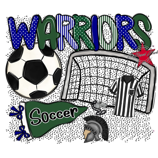 Warriors Soccer Spirit-Blue & Green