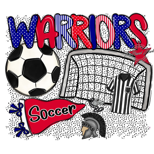 Warriors Soccer Spirit-Blue & Red