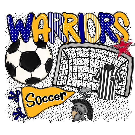 Warriors Soccer Spirit-Blue & Yellow