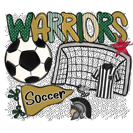 Warriors Soccer Spirit-Green & Gold