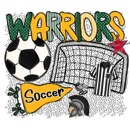 Warriors Soccer Spirit-Green & Yellow