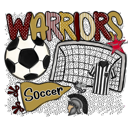 Warriors Soccer Spirit-Maroon & Gold