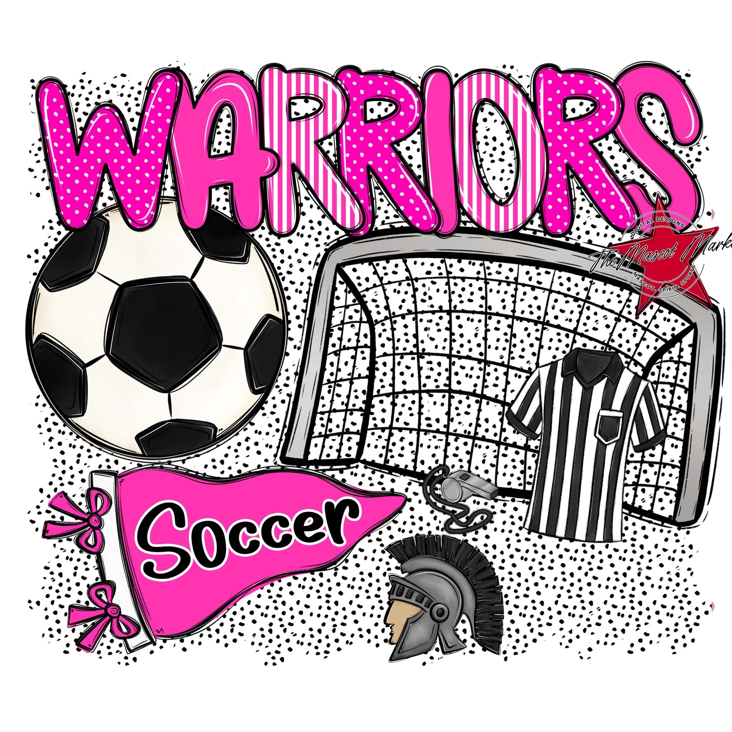 Warriors Soccer Spirit-Pink