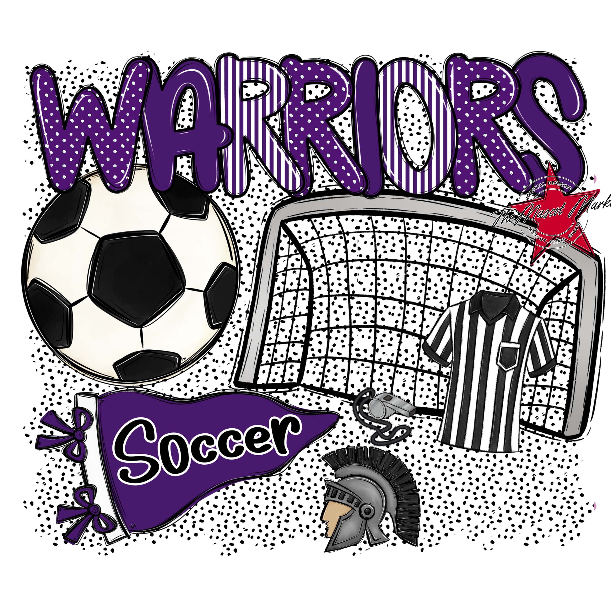 Warriors Soccer Spirit-Purple