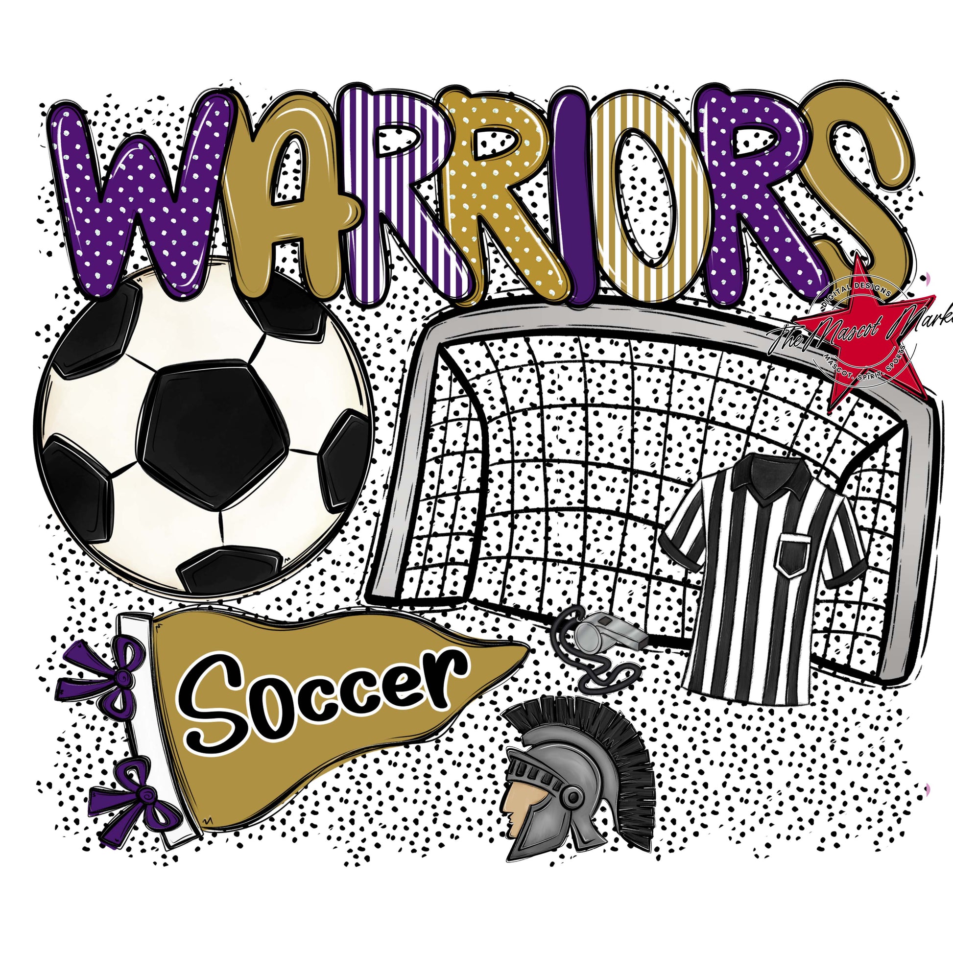 Warriors Soccer Spirit-Purple & Gold