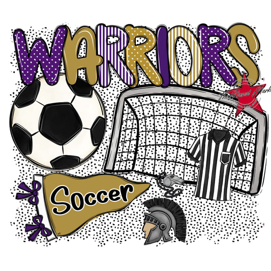 Warriors Soccer Spirit-Purple & Gold