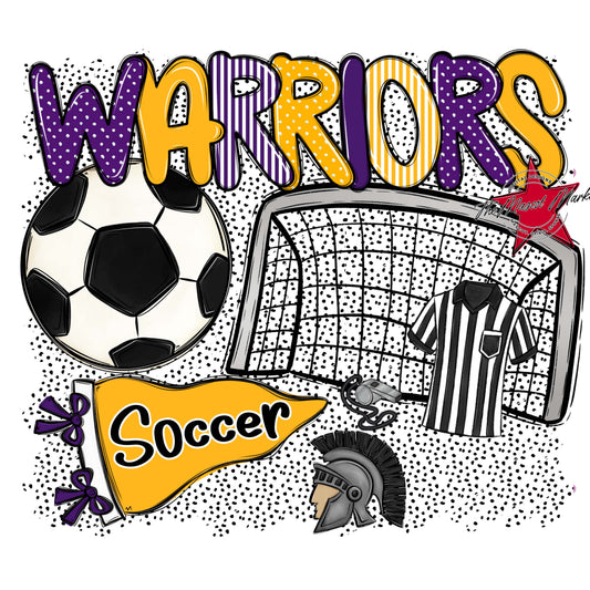 Warriors Soccer Spirit-Purple & Yellow