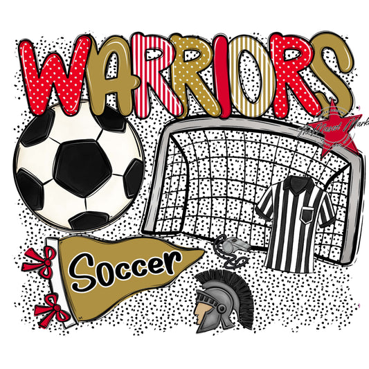 Warriors Soccer Spirit-Red & Gold
