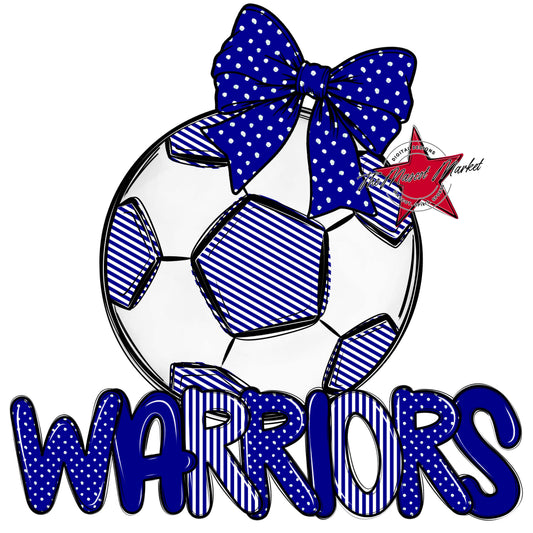 Warriors Soccer Spirit Design-Blue