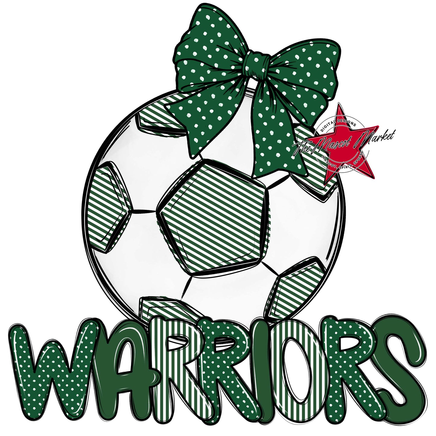 Warriors Soccer Spirit Design-Green