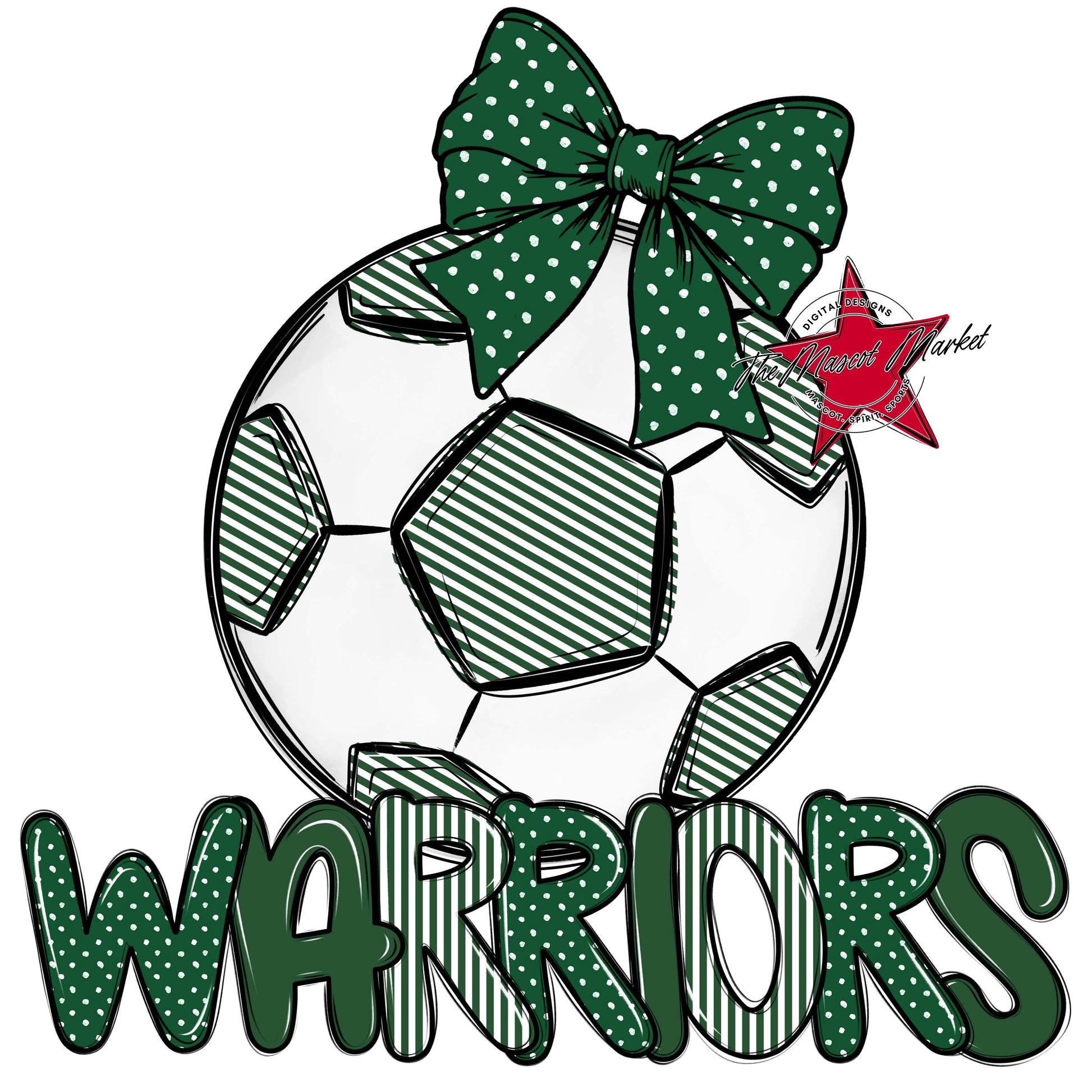 Warriors Soccer Spirit Design-Green