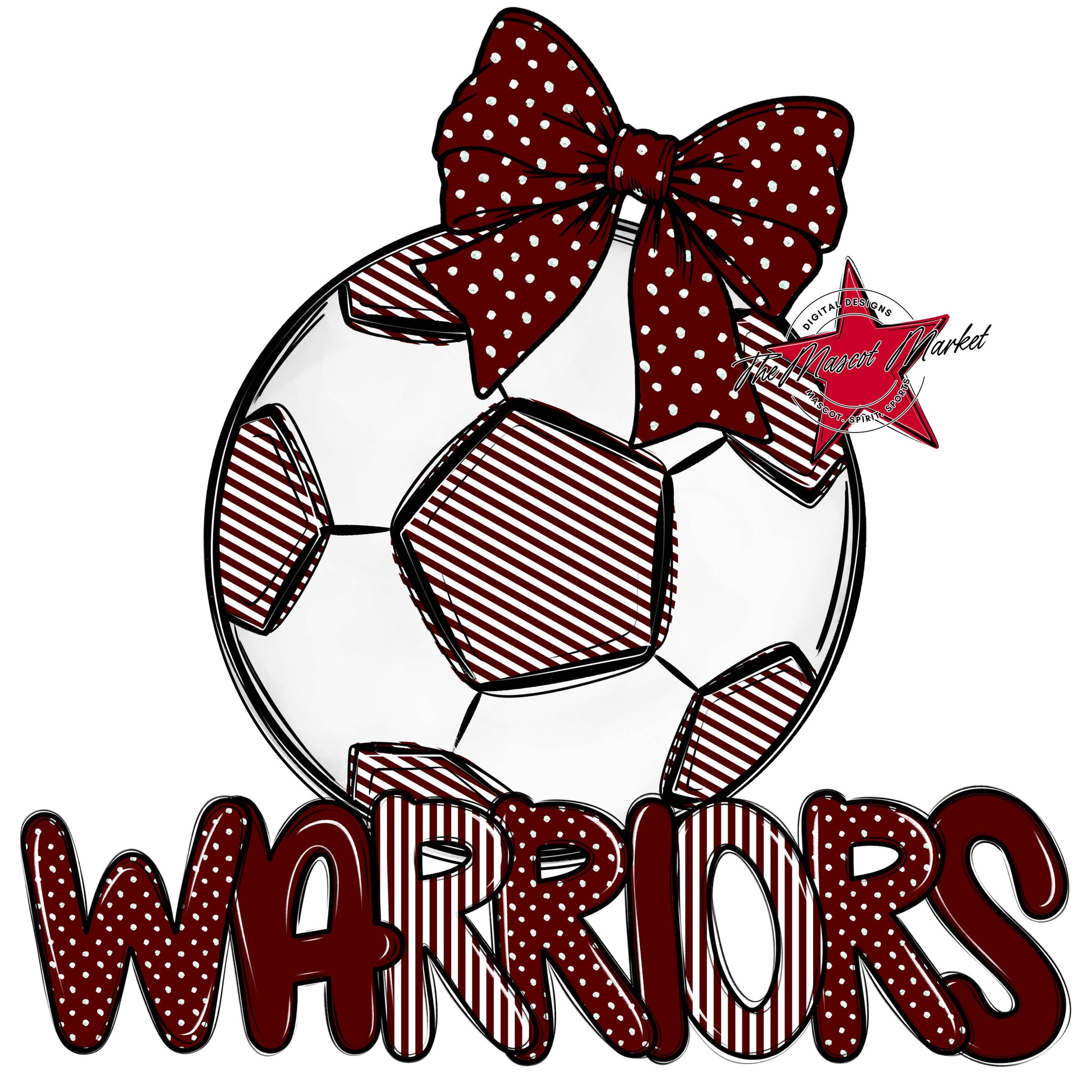 Warriors Soccer Spirit Design-Maroon