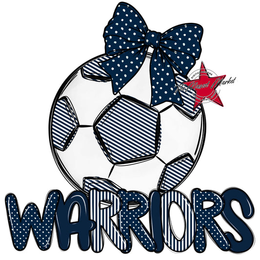 Warriors Soccer Spirit Design-Navy