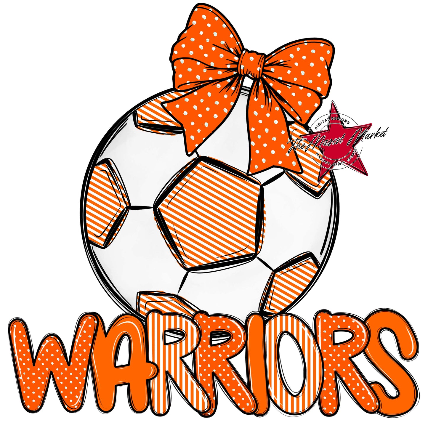 Warriors Soccer Spirit Design-Orange
