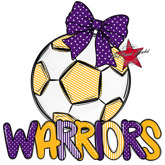 Warriors Soccer Spirit Design-Purple & Yellow