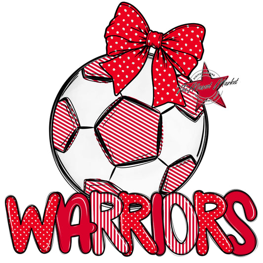 Warriors Soccer Spirit Design-Red