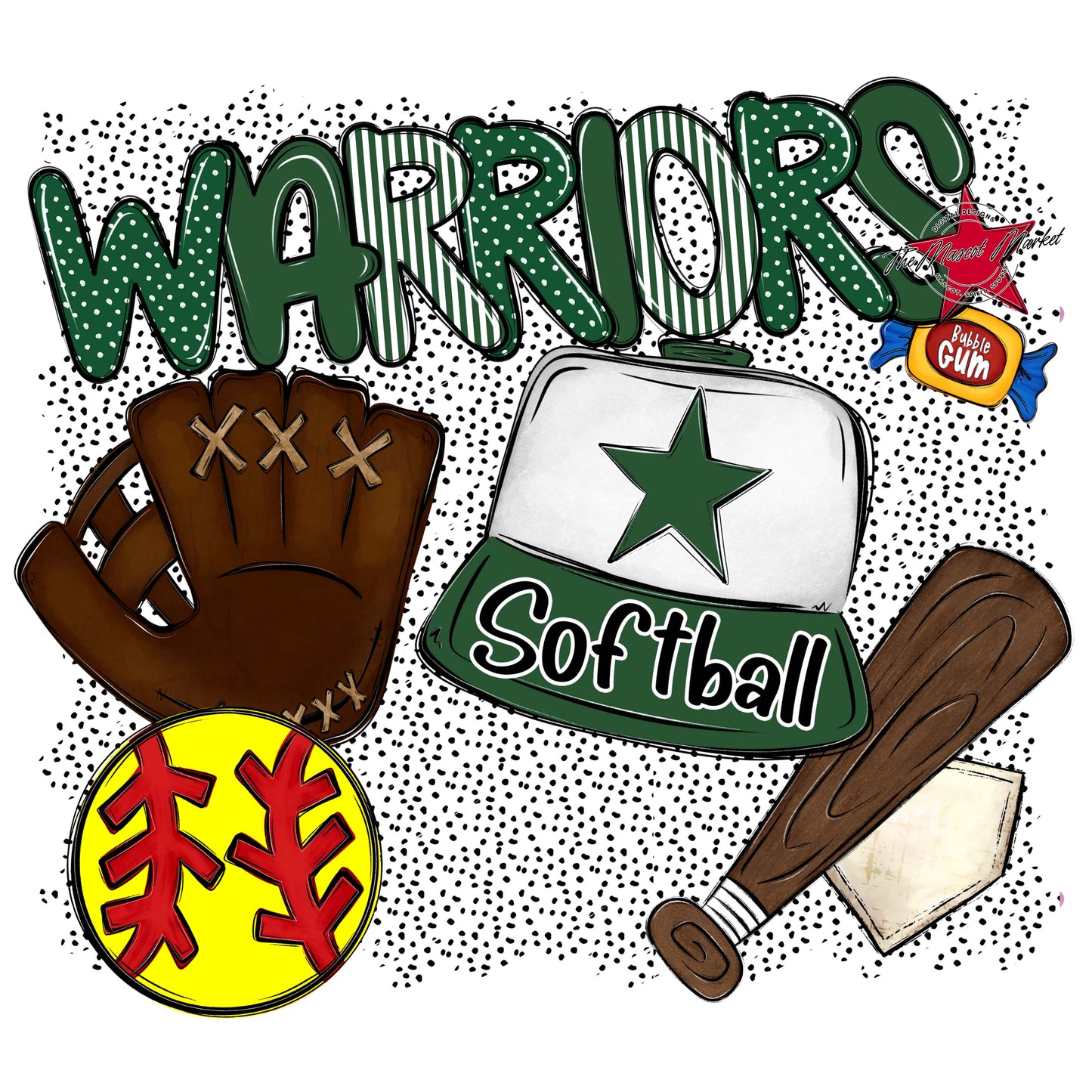 Warriors Softball Spirit-Green