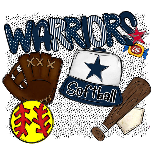 Warriors Softball Spirit-Navy