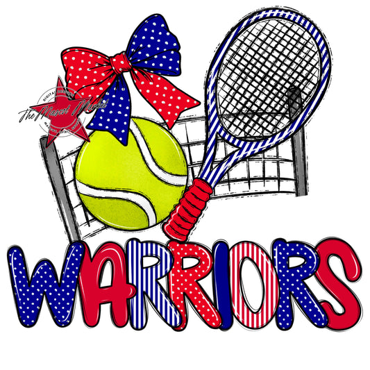 Warriors Tennis Spirit Design-Blue & Red
