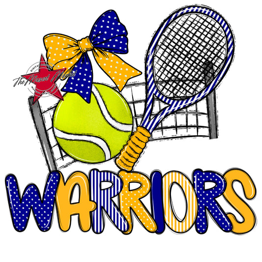 Warriors Tennis Spirit Design-Blue & Yellow