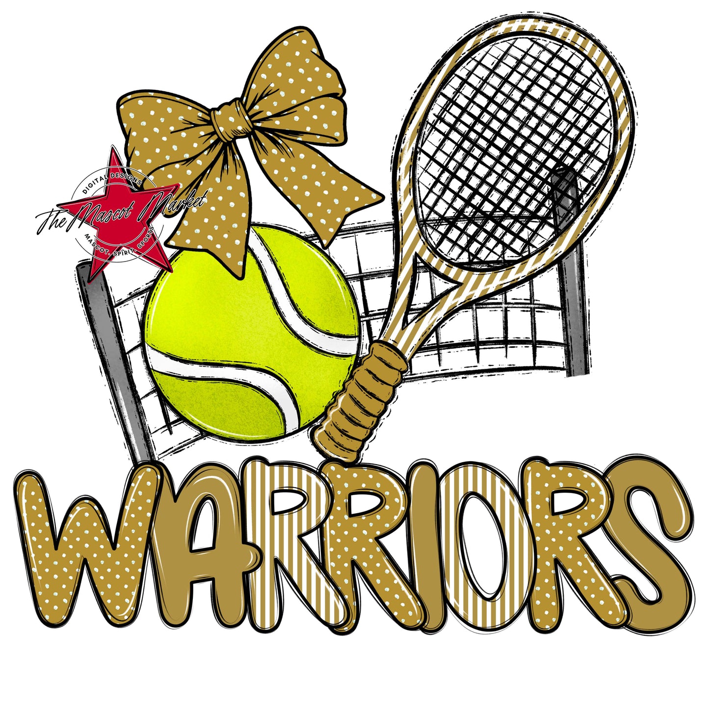 Warriors Tennis Spirit Design-Gold