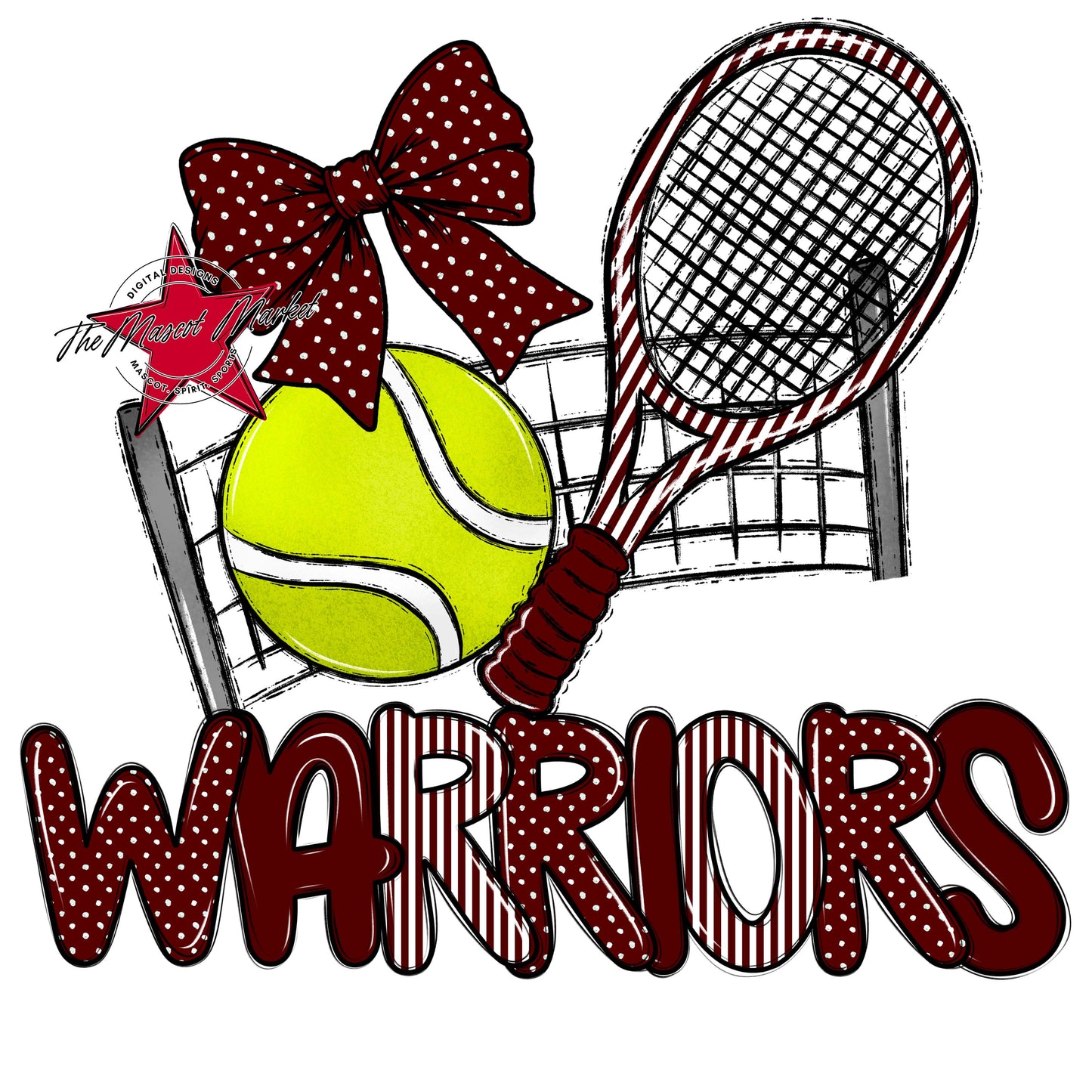 Warriors Tennis Spirit Design-Maroon
