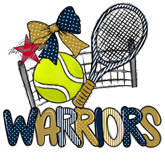 Warriors Tennis Spirit Design-Navy & Gold