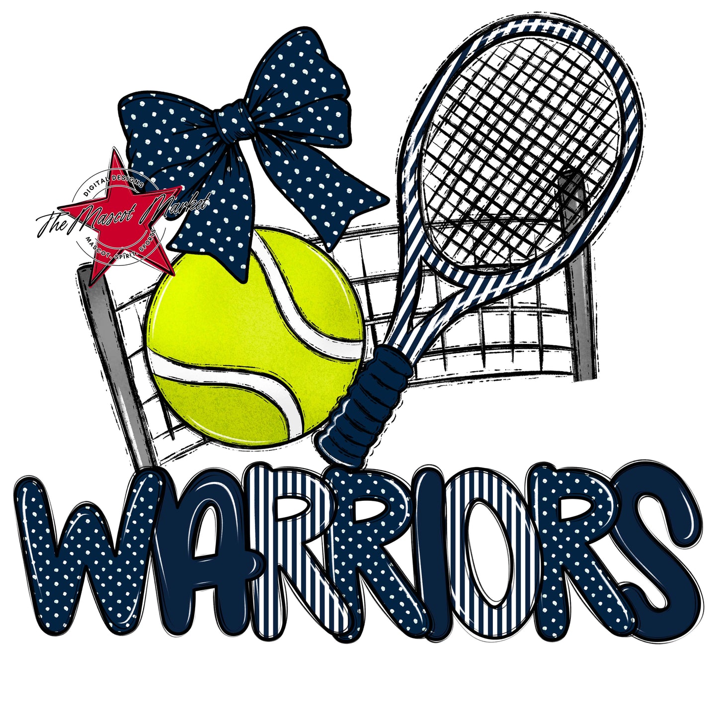 Warriors Tennis Spirit Design-Navy