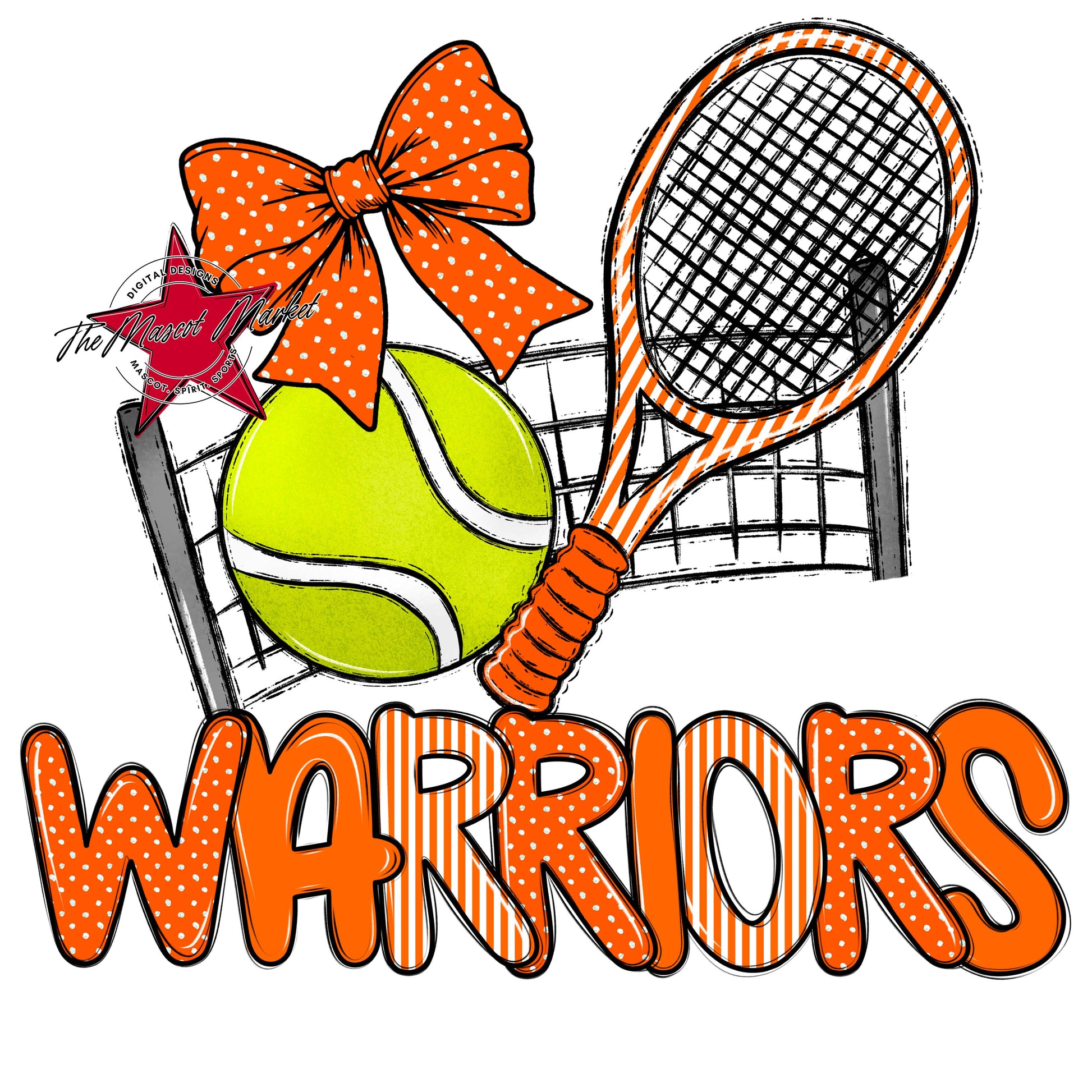 Warriors Tennis Spirit Design-Orange