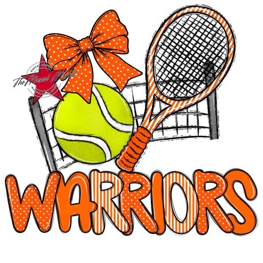 Warriors Tennis Spirit Design-Orange