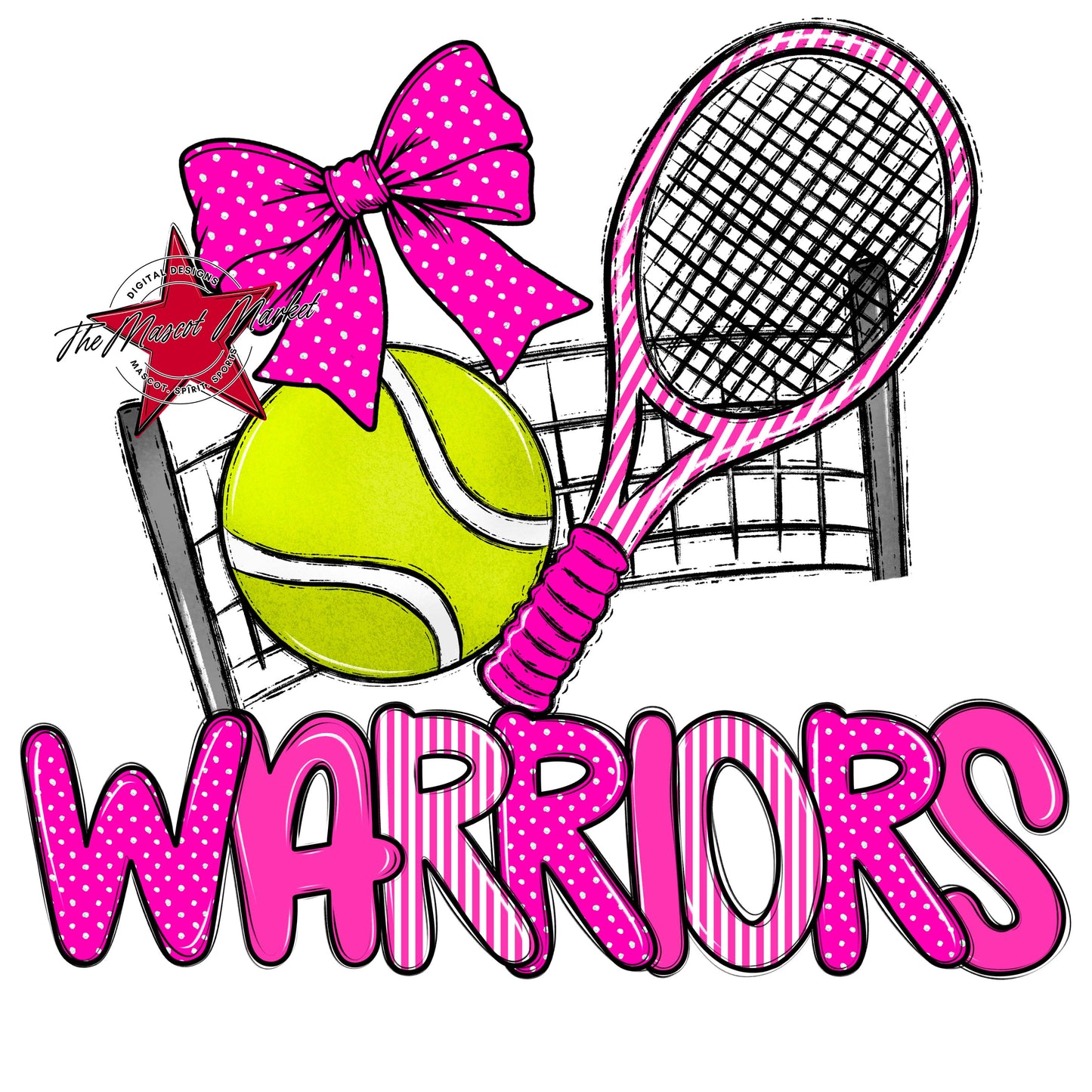 Warriors Tennis Spirit Design-Pink