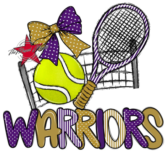 Warriors Tennis Spirit Design-Purple & Gold