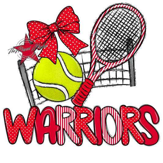 Warriors Tennis Spirit Design-Red