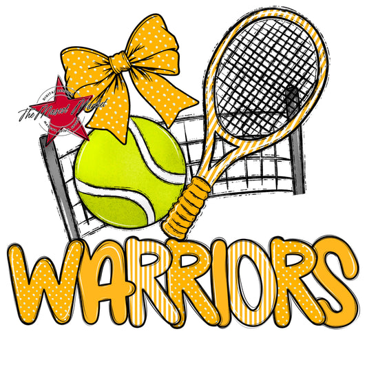 Warriors Tennis Spirit Design-Yellow
