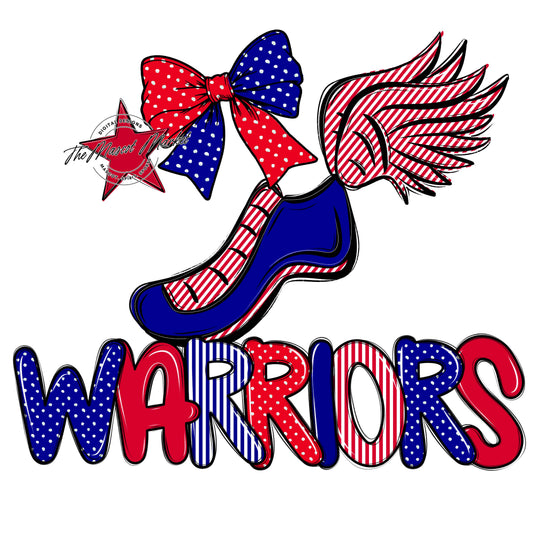 Warriors Track Spirit Design-Blue & Red