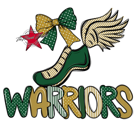 Warriors Track Spirit Design-Green & Gold
