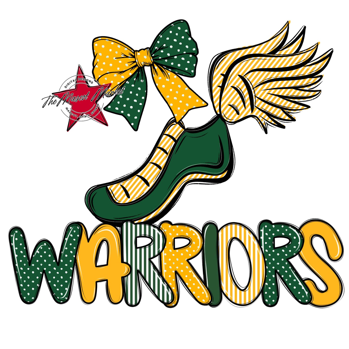 Warriors Track Spirit Design-Green & Yellow
