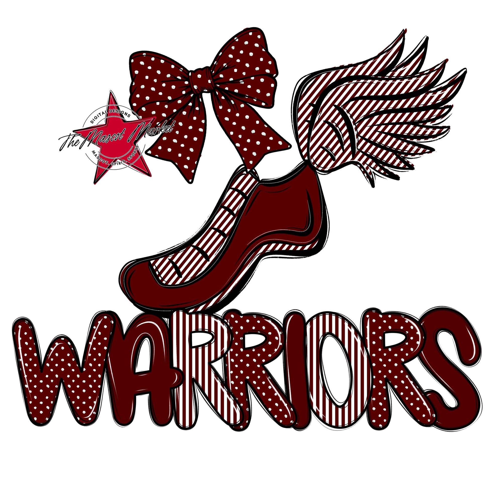 Warriors Track Spirit Design-Maroon