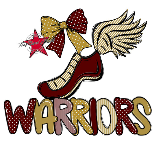 Warriors Track Spirit Design-Maroon & Gold