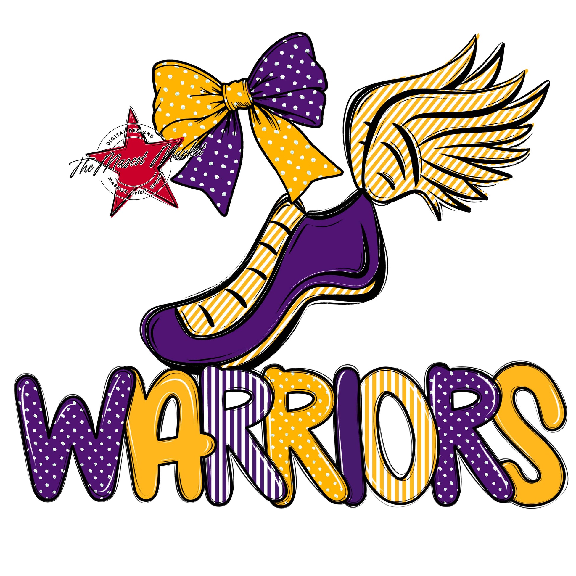 Warriors Track Spirit Design-Purple & Yellow