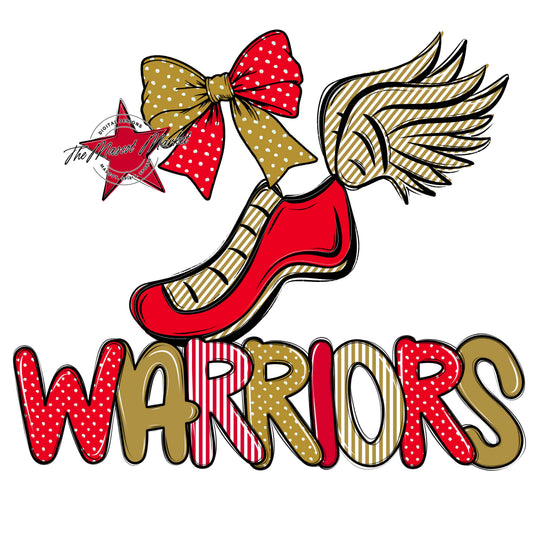 Warriors Track Spirit Design-Red & Gold