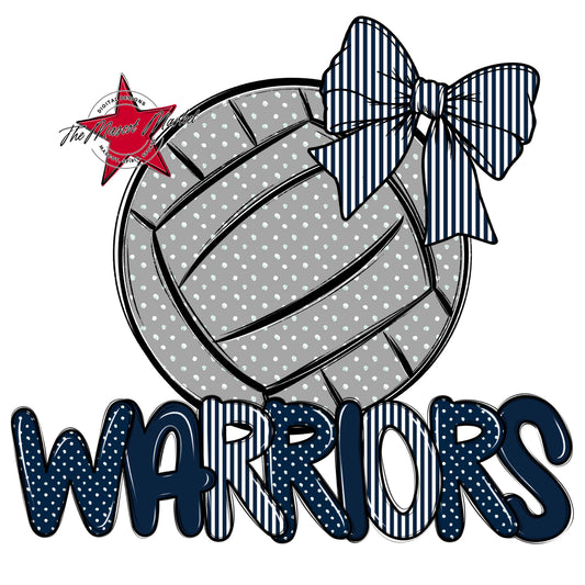Warriors Volleyball Spirit Design-Navy