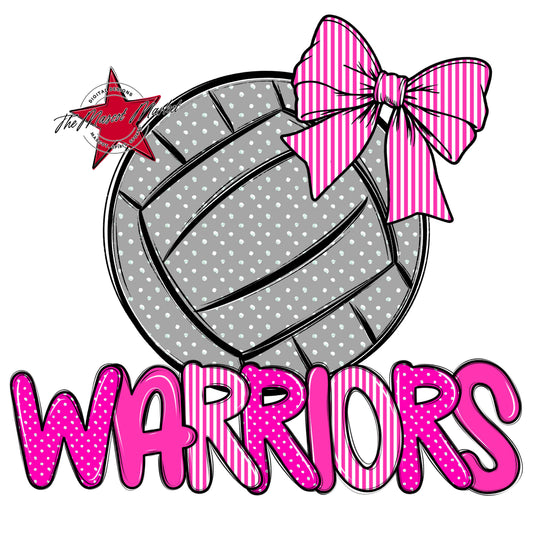 Warriors Volleyball Spirit Design-Pink