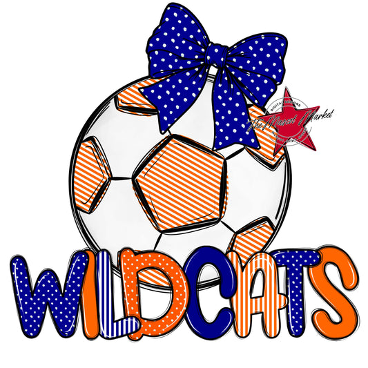 Wildcats Soccer Spirit Design-Blue & Orange