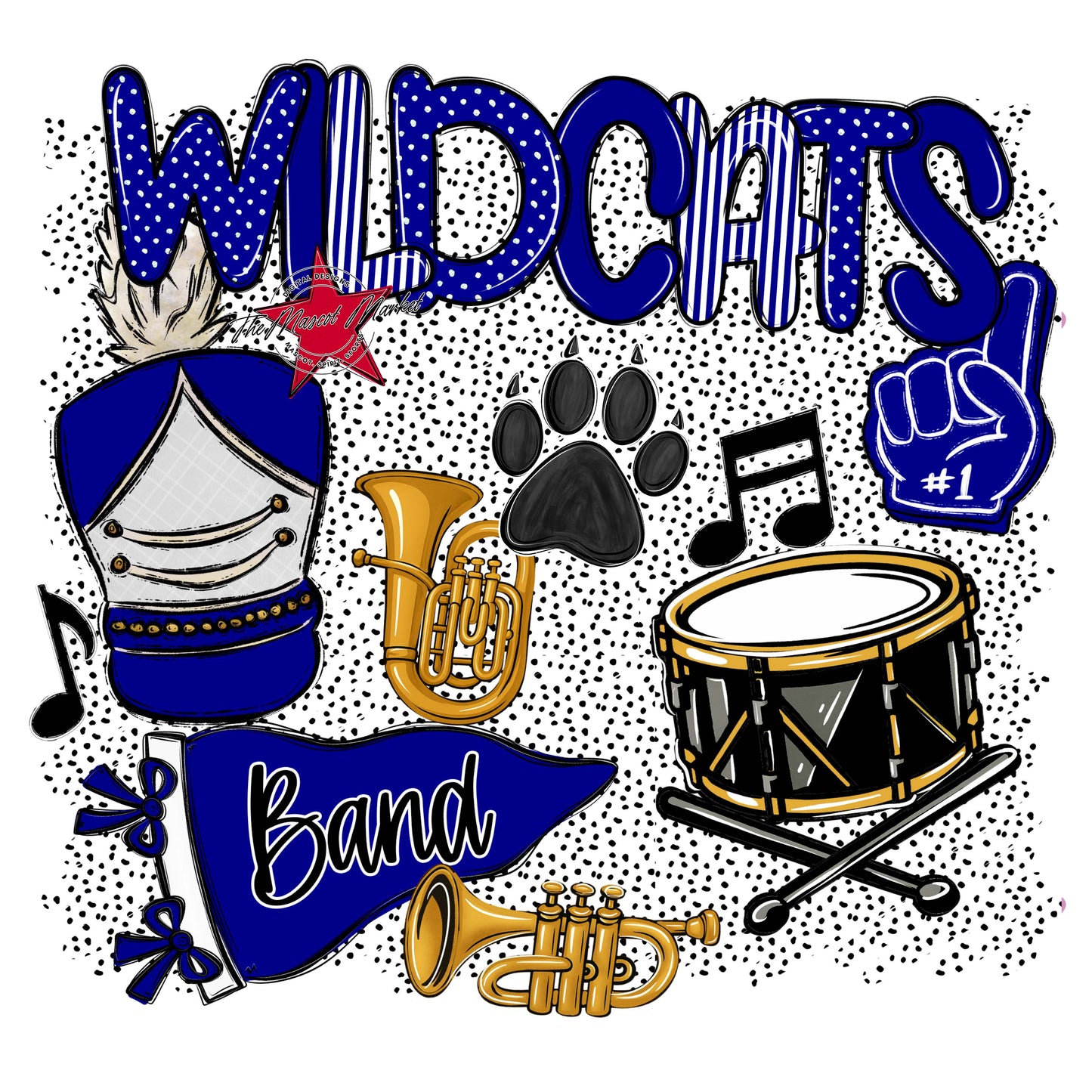 Wildcats Band Spirit-Blue
